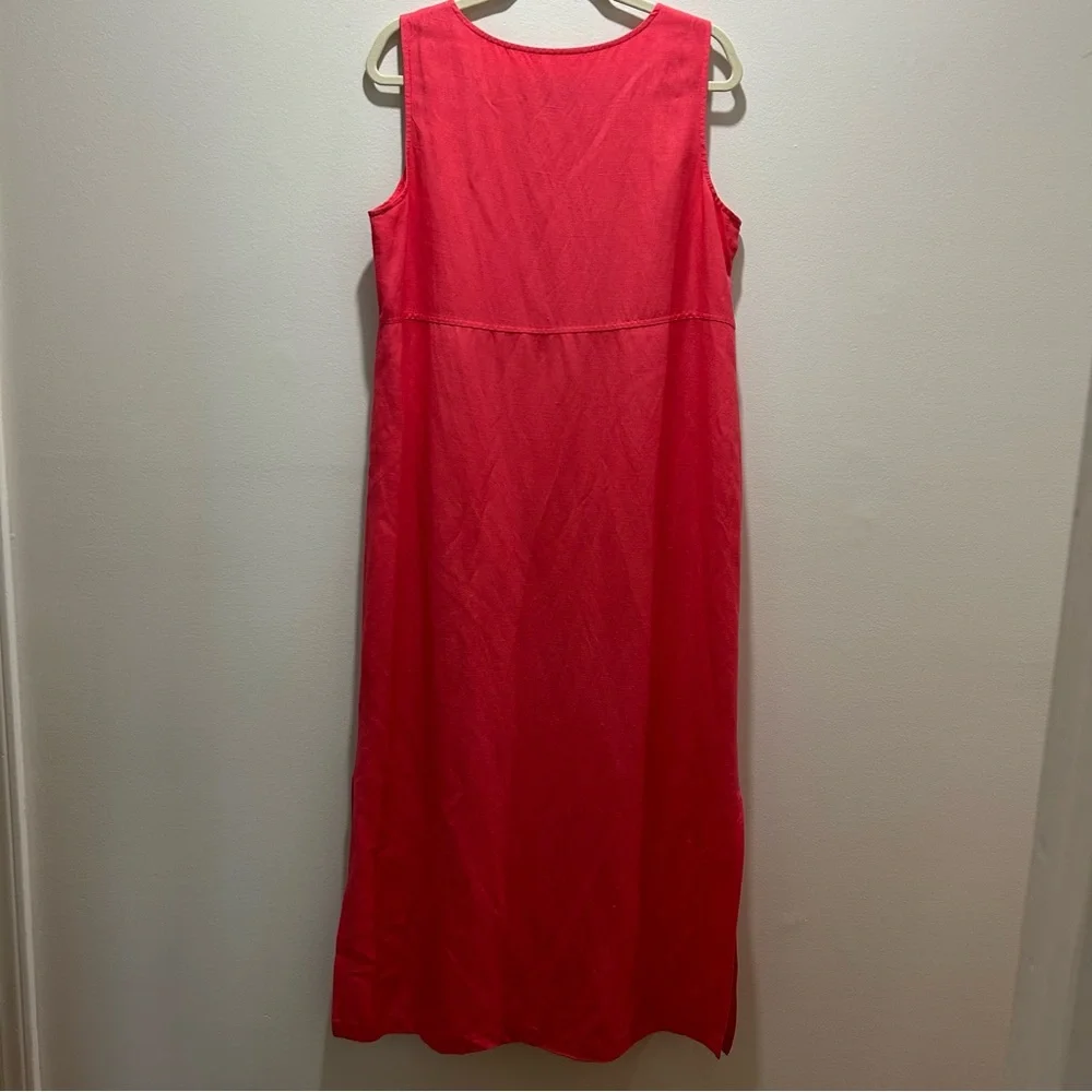 MHM Linen Blend Lined Maxi Dress with Jacket and J Jill Scarf - Size 12 - Picture 4 of 8